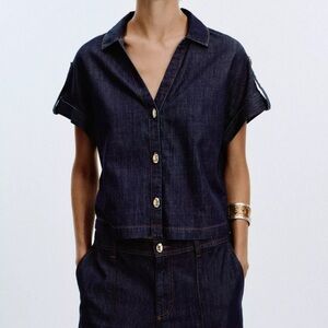 Zara Indigo Denim Shirt